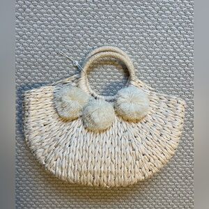Shiraleah COCO TOTE Bag Woven Straw Handbag IVORY